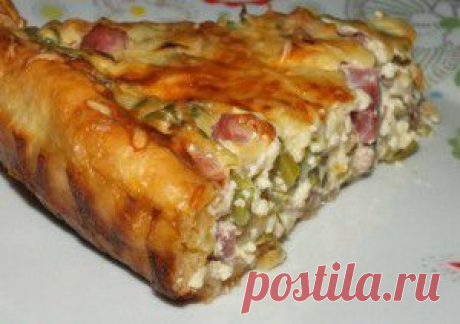 Пирог с ветчиной и овощами | vkusnyymir
