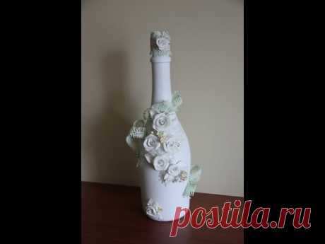 Свадебная бутылка (wedding decor bottle).