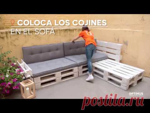 ¡Hazte un sofá con palés!