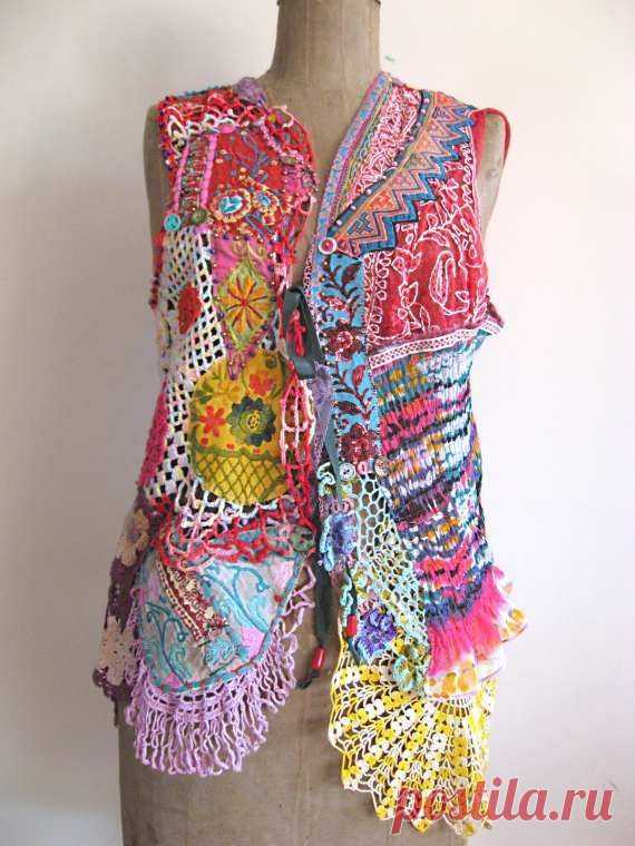 Tequila Groove Sleeveless Jacket, Vest, Antique and Vintage Embroidered, Beaded…