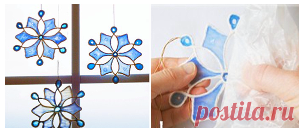 «Витражная» снежинка для декора — пошаговый мастер-класс с фото
Сегодня мы пошагово расскажем вам, как сделать очень красивую снежинку на ниточном каркасе своими руками. Она получится нежной и полупрозрачной.