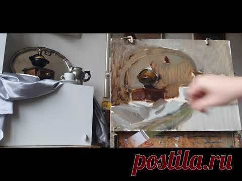 Живопись в три краски. Роль блика при написании металлических предметов.