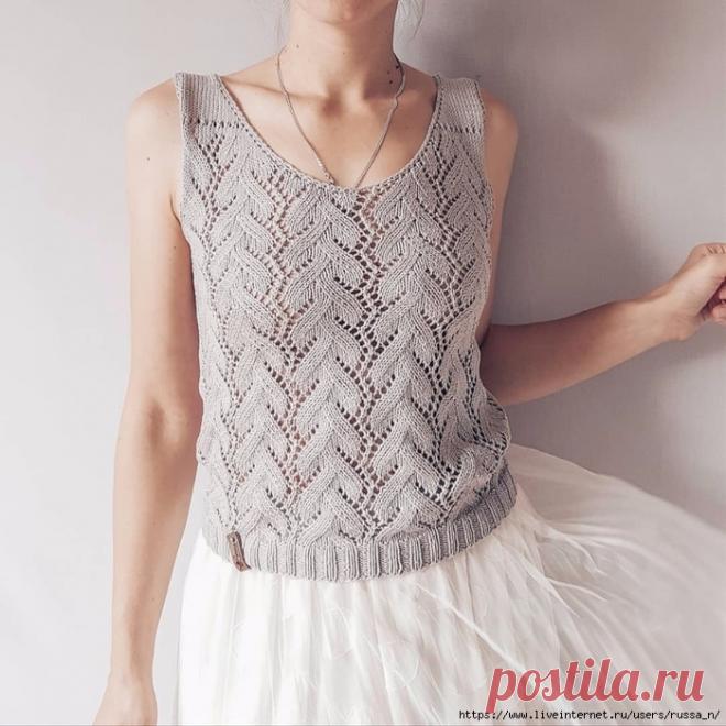 ОПИСАНИЕ ТОПА вязаного спицами