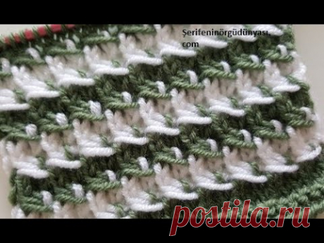 İki Renkli Bilmece Örgü Modeli