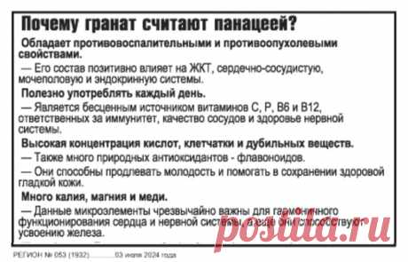 Почему гранат считают панацеей
