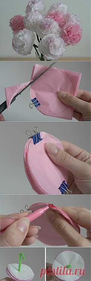 Как сделать букет бумажных гвоздик | Информационно-новостной портал 'Час Пик'