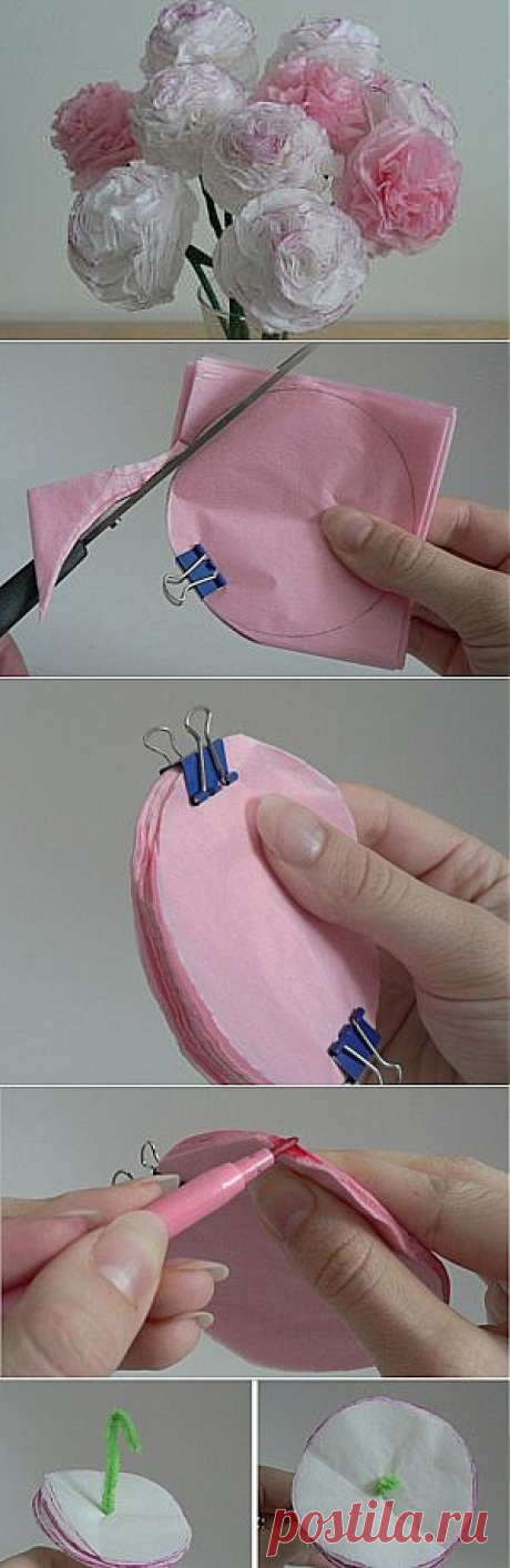 Как сделать букет бумажных гвоздик | Информационно-новостной портал 'Час Пик'
