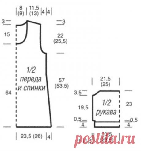 Knitted dress with tracks from braids