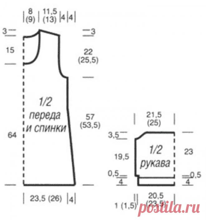 Knitted dress with tracks from braids