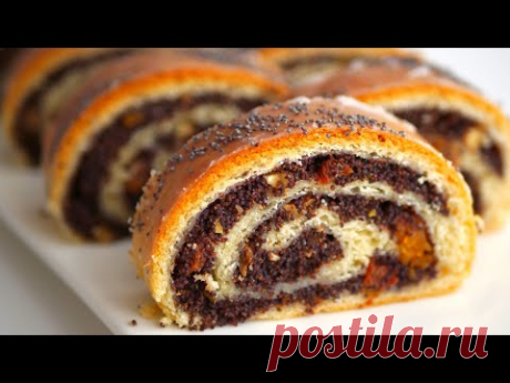 Тающий маковый рулет #сладкие_подарки #рождественская_выпечка