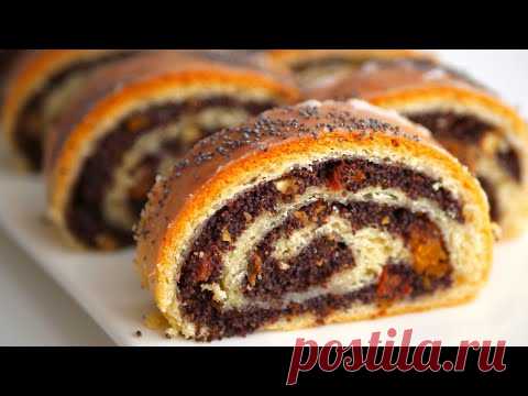 Тающий маковый рулет #сладкие_подарки #рождественская_выпечка