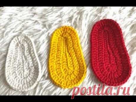 Solinha de Croche Modelo 1 -  9 cm 1 a 3 meses