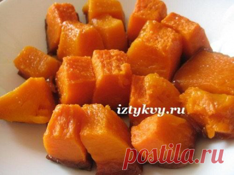 Тыква на десерт, запеченная в мультиварке