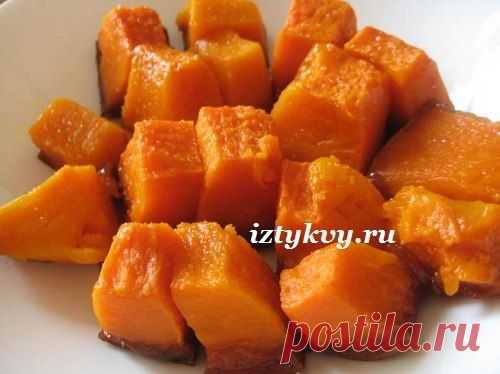 Тыква на десерт, запеченная в мультиварке