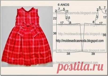 VESTIDO DE CRIANÇA 6 ANOS – 12 - Moldes Moda por Medida