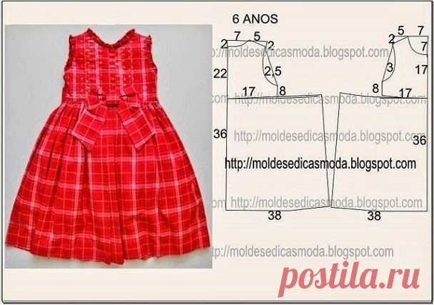VESTIDO DE CRIANÇA 6 ANOS – 12 - Moldes Moda por Medida