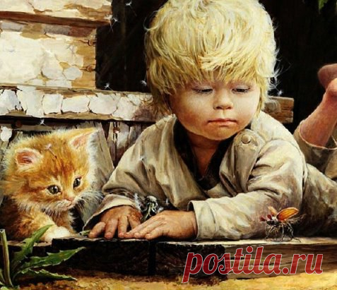 К бабушке в деревню отвезли на лето,
Даже не спросили, а хочу я это,
В первый день в колодце утопил сандалии
И под зад ладошкою мне тут надавали.
А потом зерно я курам всё рассыпал,
Дедушка, увидев, чуть в окно не выпал.
Чтоб меня дед с бабой снова не ругали,
Спрятался я в будке - целый день искали.
Собирая в кепку яйца на насесте,
Я хотел как баба замесить их в тесте.
Не нашел муки я, замесил в песочек,
Где нибудь с десяток и еще с пяточек.