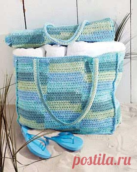 Beach Mat and Tote Bag Crochet Pattern | FaveCrafts.com