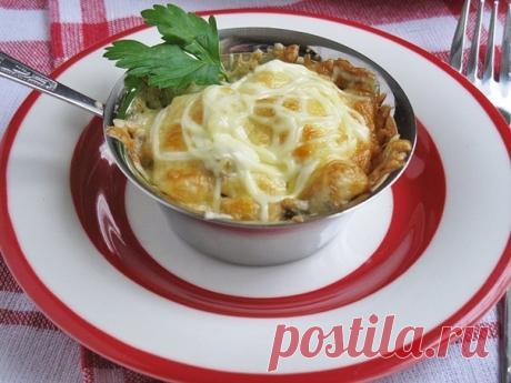 Мой любимый жюльен с курицей и грибами