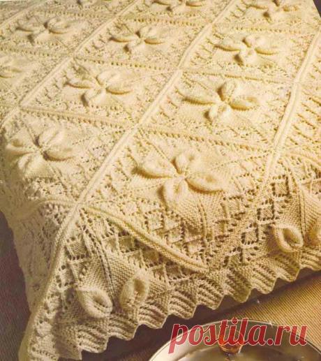 Плед с цветами | Шкатулочка для рукодельниц