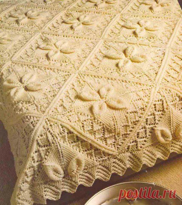 Плед с цветами | Шкатулочка для рукодельниц