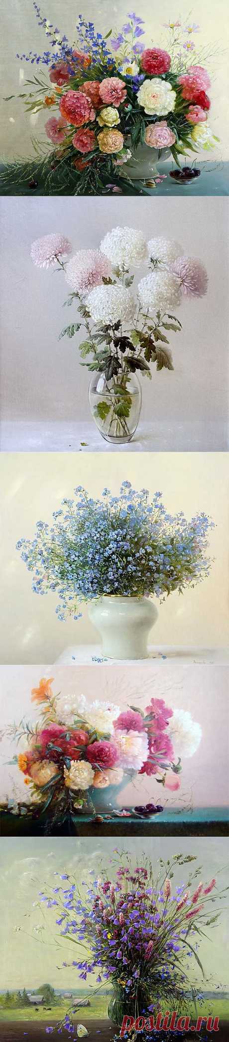 © Цветочная тема в творчестве Марины Захаровой.
