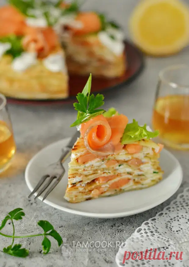 Восхитительно вкусный закусочный торт для праздничного стола - Будет вкусно - Медиаплатформа МирТесен