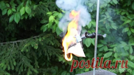 Химический опыт: самовозгорание бумаги с фосфором