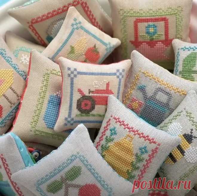 Как сделать вышитую подушечку для иголок