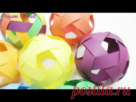 Как сделать игрушку на ёлку, шар из бумаги