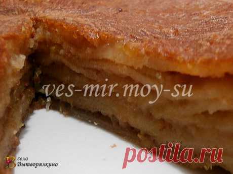 Слоеная шарлотка без яиц - Простые рецепты Овкусе.ру