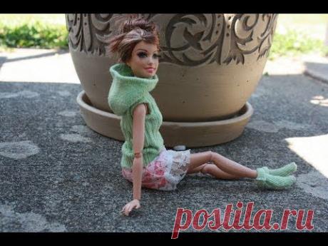 ▶ Как сшить одежду для куклы из носка Barbie, Monster High, Ever After high - YouTube