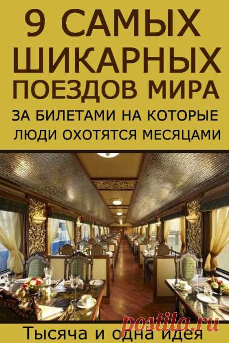 9 самых шикарных поездов мира, за билетами на которые люди охотятся месяцами | Тысяча и одна идея