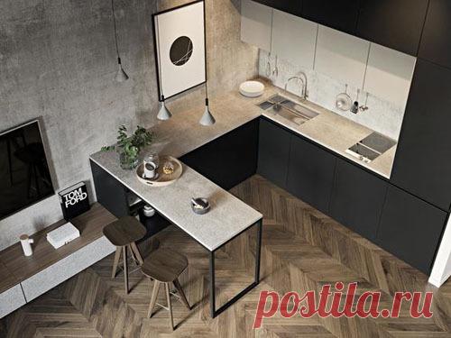 Маленькая кухня: ТОП-50 идей планировки и дизайна