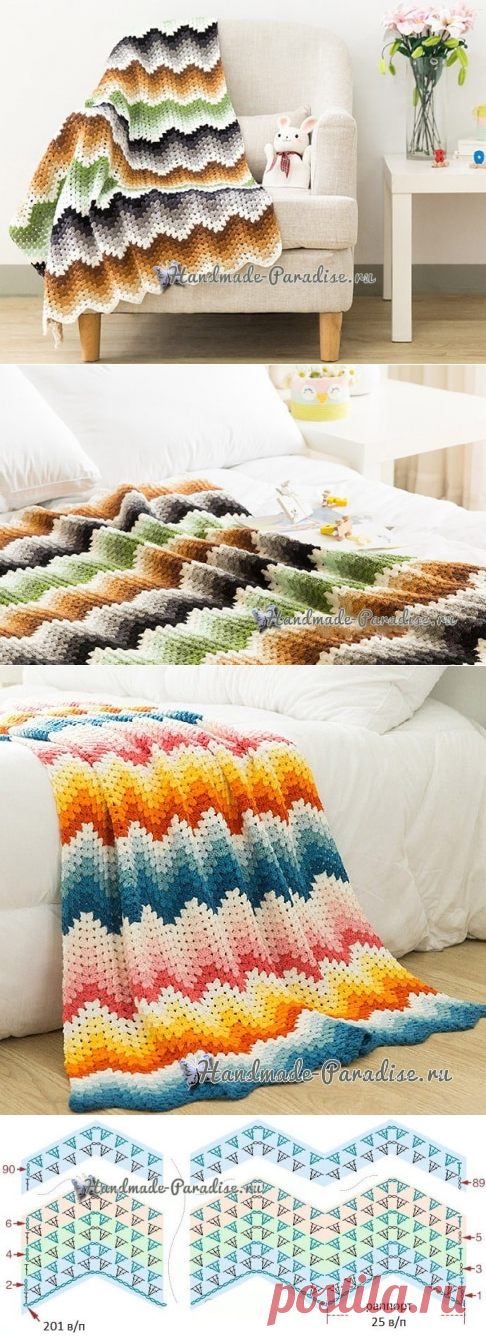 плед «Радужный зигзаг»