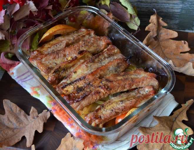 Свиные рёбра с айвой и перцем – кулинарный рецепт