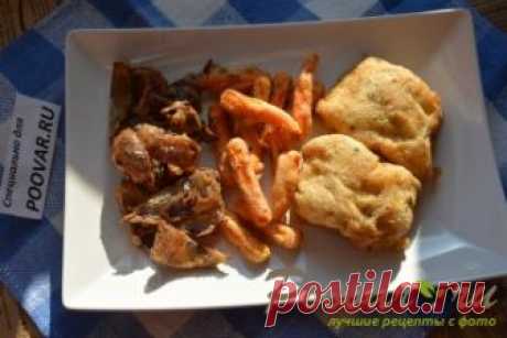 Рыба с овощами в кляре