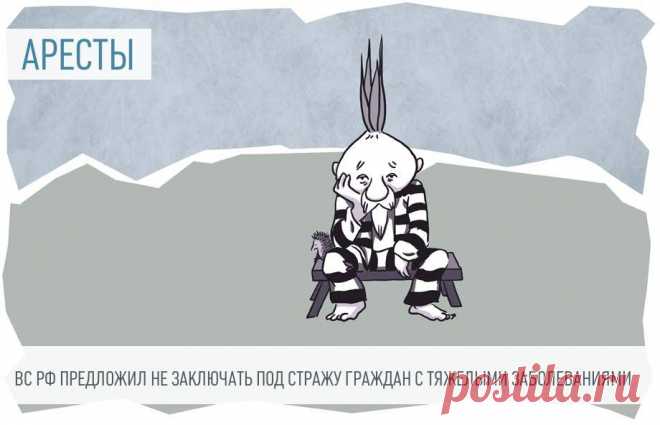 2023-Предложили НЕ ЗАКЛЮЧАТЬ ПОД СТРАЖУ граждан с тяжелыми заболеваниями Верховный Суд подготовил предложения по совершенствованию законодательства, связанные с применением такой меры пресечения, как заключение под стражу.