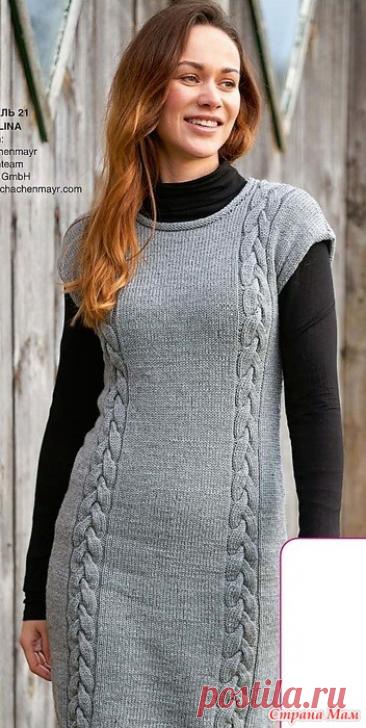 ПЛАТЬЕ-САРАФАН с узором из "кос".