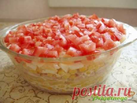 САЛАТ С ПОМИДОРАМИ И АНАНАСАМИ &quot;УДОВОЛЬСТВИЕ&quot;