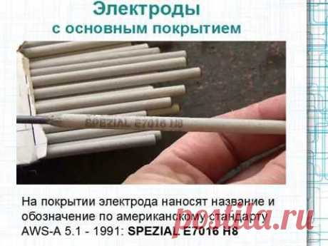ручная дуговая сварка. виды покрытий электродов