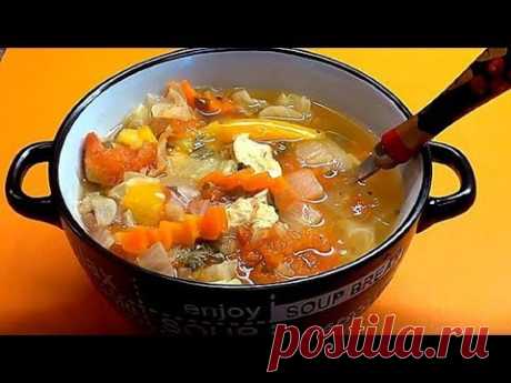 Ешь много и худей. Вкусный и сытный суп. Диетический рецепт.
