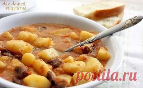 Картошечка, тушенная с мясом (как в д/садике).