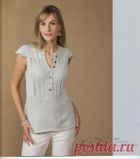 Cap Sleeve Top by Mari Lynn Patrick - Nashua Handknits NHK18, North American Designer Collection No. 4