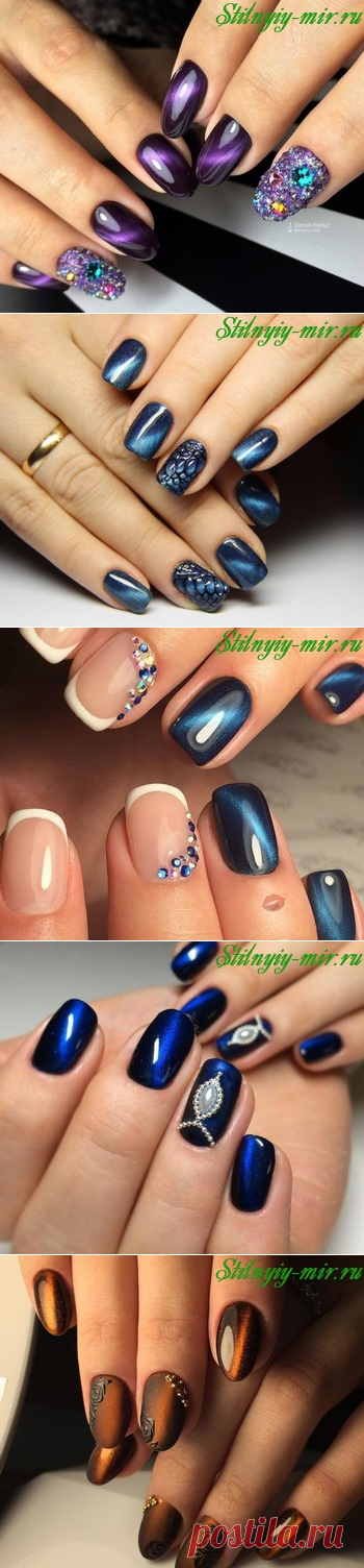 Маникюр кошачий глаз 2018 фото новинки