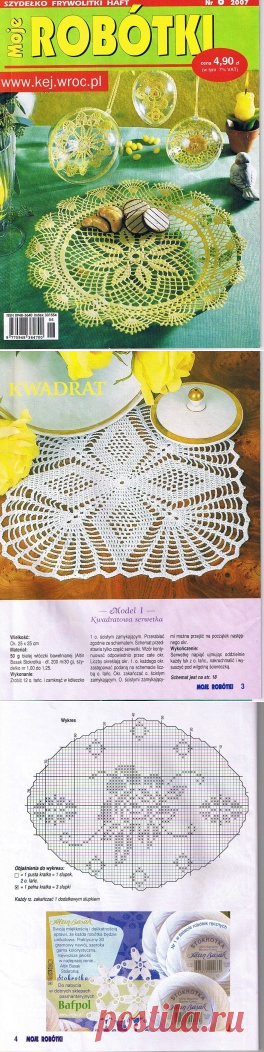Журнал по вязанию салфеток крючком.