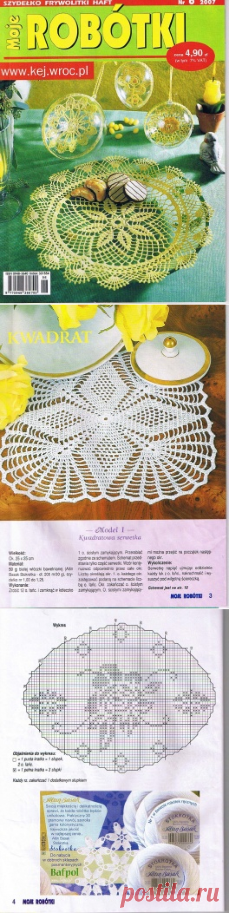 Журнал по вязанию салфеток крючком.