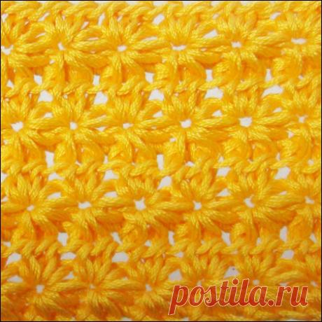 Узор крючком-звездочка(подробный МК от Елены Мельниковой)