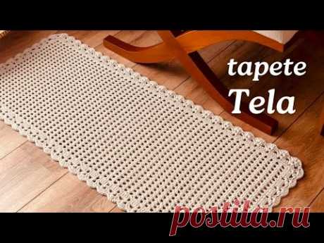 TAPETE DE CROCHÊ SUPER FÁCIL | TAPETE TELA | APRENDA AGORA A FAZER O SEU NO TAMANHO DESEJADO