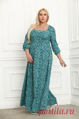 Новинки сезона/ ТОП 100 - Платье-Макси MT569Green Размерный ряд: 52-66